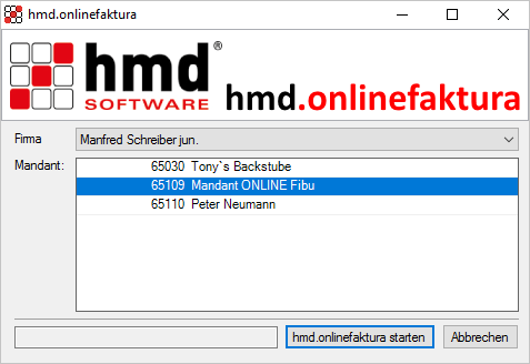 Cloudl�sungen f�r Steuerberater - Mandantenl�sungen - Rechnungswesen - Warenwirtschaft - Faktura - Auswahl Mandant