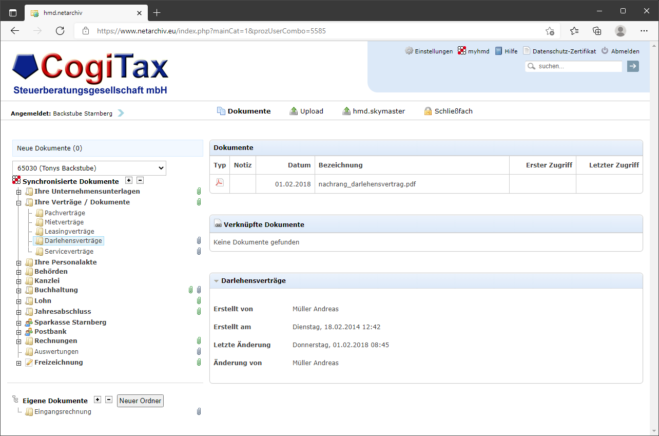 Cloudl�sungen f�r Steuerberater - Mandantenl�sungen - Rechnungswesen - Finanzbuchhaltung - Belegtransfer - Download - Auswertungen - Netarchiv