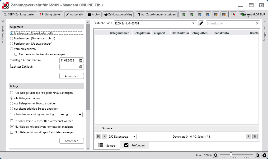 Rechnungswesen f�r Steuerberater - Mandantenl�sungen - Rechnungswesen - hmd.aspclient  -  Online - Zahlungsverkehr