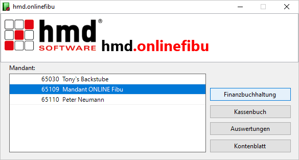 Cloudl�sungen f�r Steuerberater - Mandantenl�sungen - Rechnungswesen - Finanzbuchhaltung - Mandantenauswahl