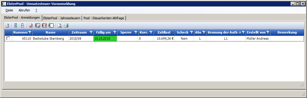 Rechnungswesen f�r Steuerberater - Finanzbuchhaltung - Elsterpool - �bersicht