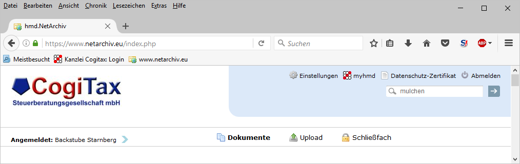 Cloudl�sungen f�r Steuerberater - Mandantenl�sungen - Rechnungswesen - Volltextsuche - Suche - Netarchiv