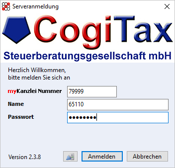 Cloudl�sungen f�r Steuerberater - Mandantenl�sungen - Rechnungswesen - Volltextsuche - Serveranmeldung