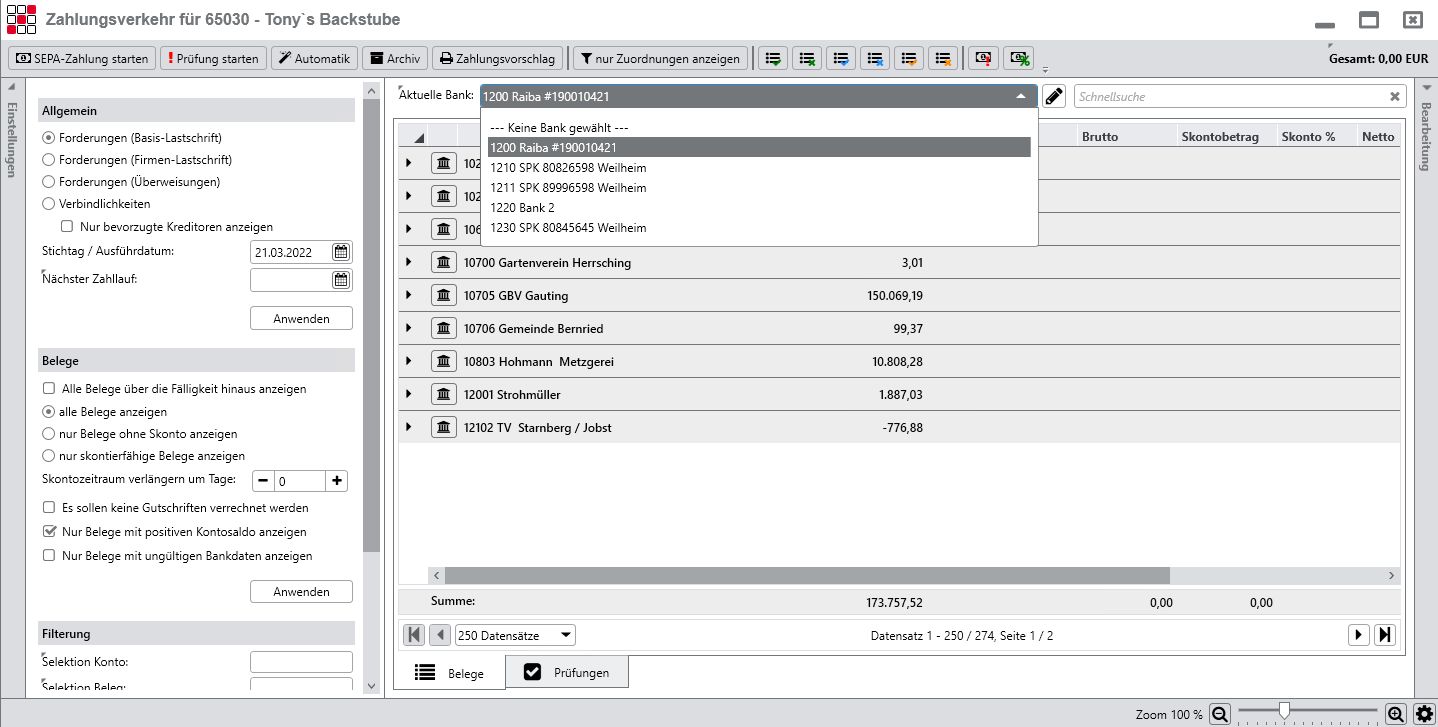 Rechnungswesen f�r Steuerberater - Finanzbuchhaltung - Zahlungsverkehr - �bersicht