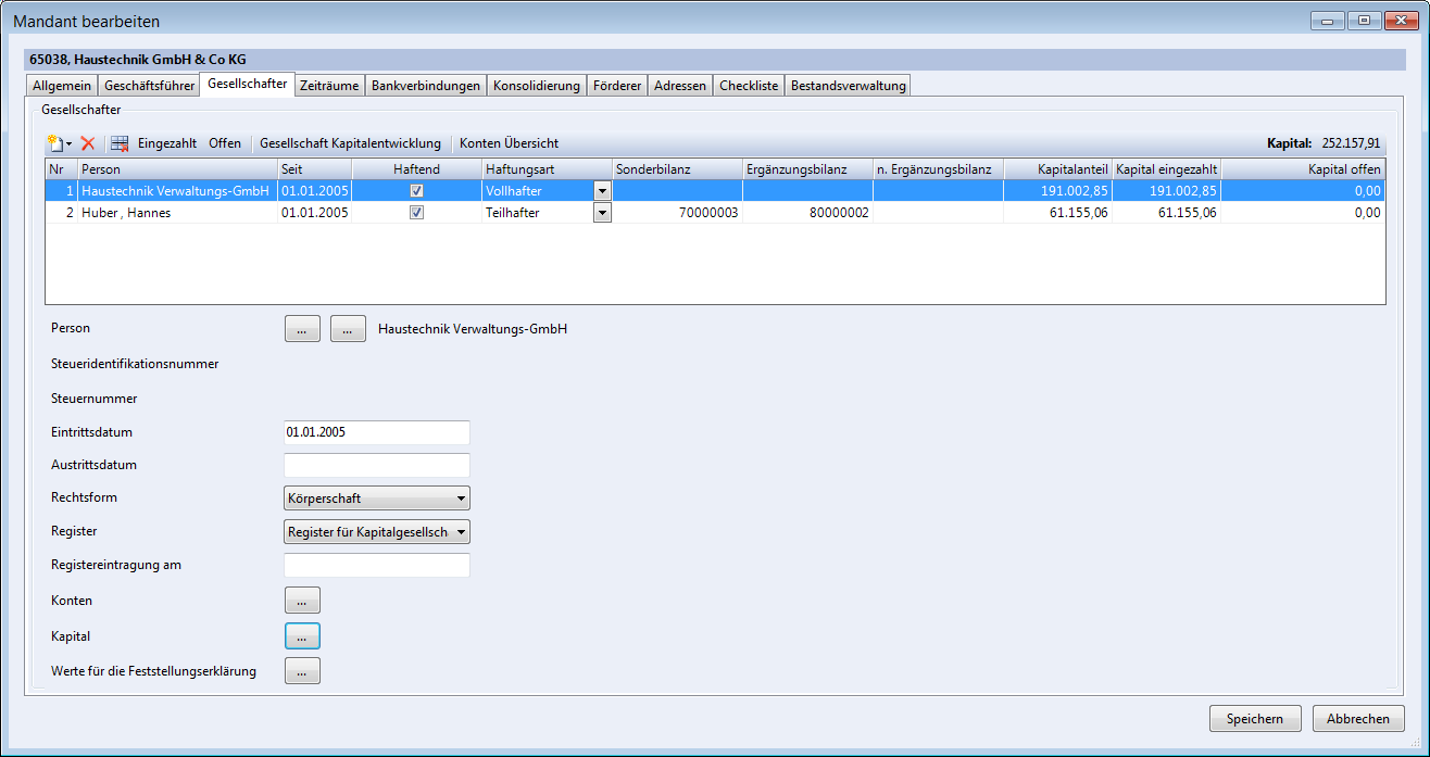 Rechnungswesen f�r Steuerberater - Rechnungswesen - Jahresabschluss - Gesellschafterverwaltung - �bersicht