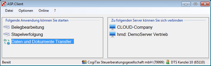 Cloudl�sungen f�r Steuerberater - Mandantenl�sungen - Rechnungswesen - Finanzbuchhaltung - Belegtransfer - Programmauswahl